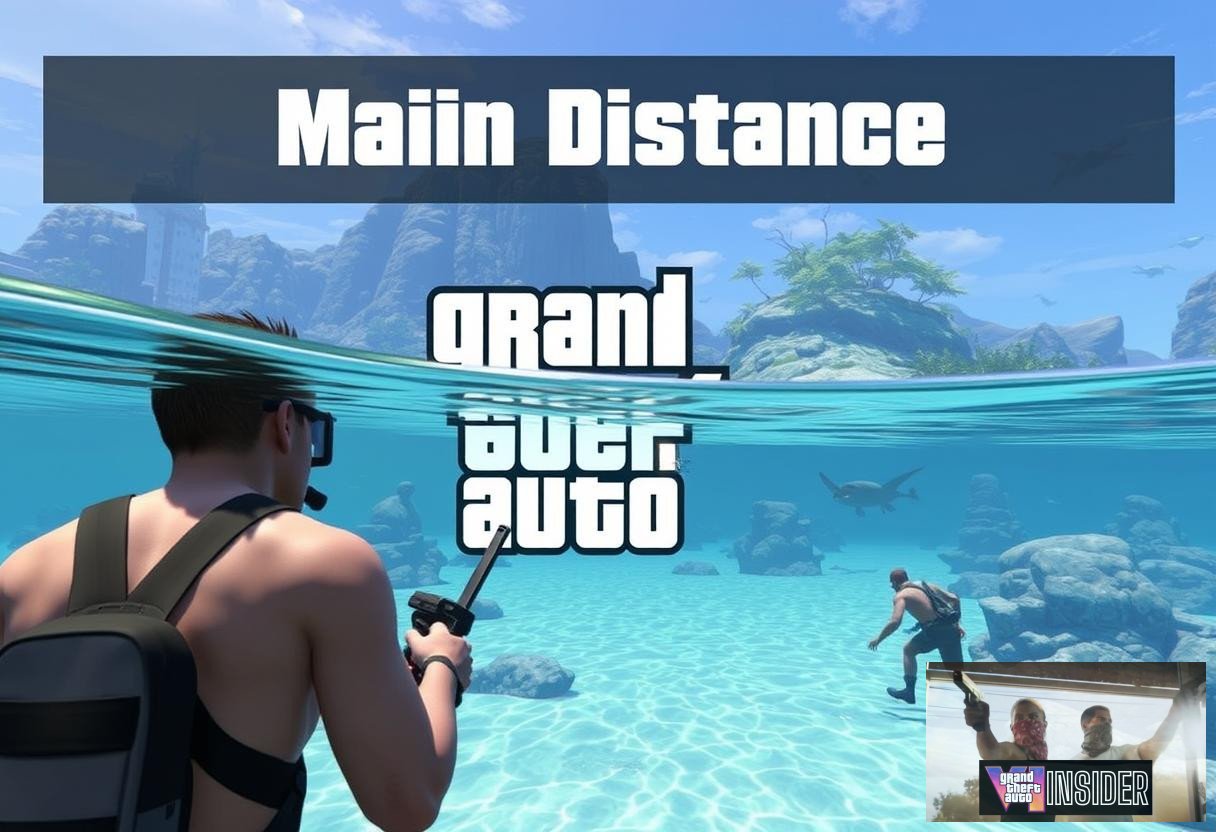 Illustration for section: Maintain Distance: Keep a distance from your enemies when using firearms underwater. Distance allows - gta surf strategies